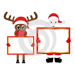 Santa Claus and reindeer