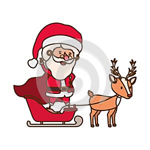 Santa claus with reindeer avatar character