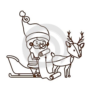 Santa claus with reindeer avatar character
