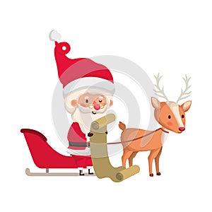 Santa claus with reindeer avatar character