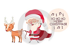 Santa claus with reindeer avatar character