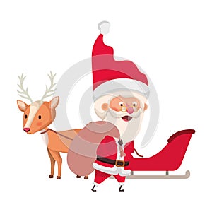 Santa claus with reindeer avatar character