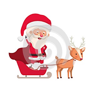 Santa claus with reindeer avatar character