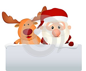 Santa claus with reindeer