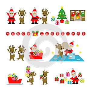 Santa Claus and Reindeer, prepare for Christmas