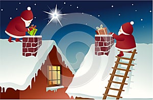 Santa Claus on roof