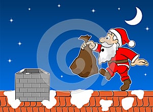 Santa claus on the rooftop