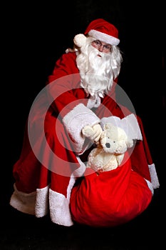 Santa Claus with a sac photo