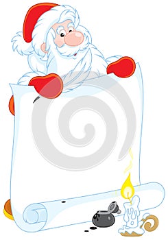 Santa Claus with a scroll