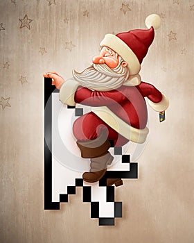 Santa Claus and shopping on-line