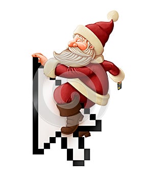 Santa Claus and shopping on-line