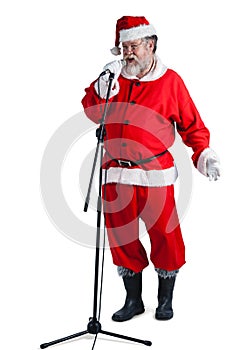 Santa claus singing a christmas songs