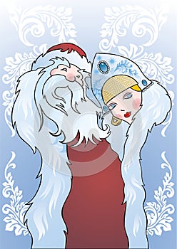 Santa Claus and Snow Maiden