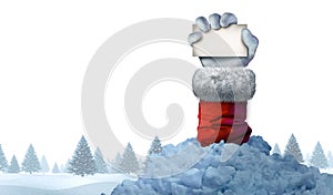 Santa Claus Snow Sign