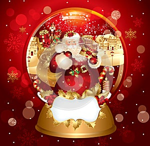 Santa Claus in snowglobe photo