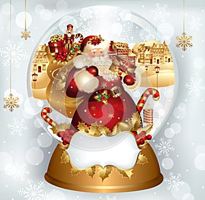 Santa Claus in snowglobe photo