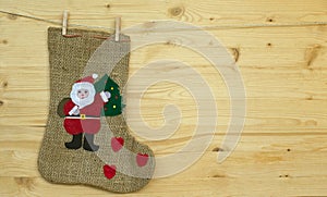 Santa claus sock or stocking