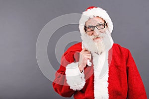 Santa Claus Standing With The Bag