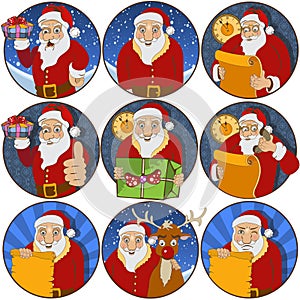 Santa claus stickers