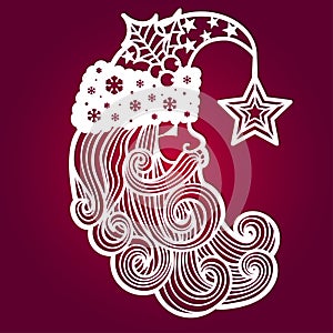 Santa Claus.A template for laser cutting.