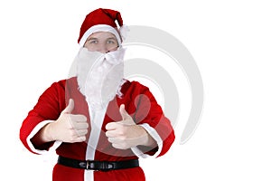 Santa Claus with thumbs up