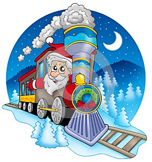 Santa Claus in train