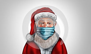Santa Claus Wearing A Mask