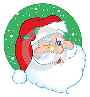 Santa claus winking classic photo