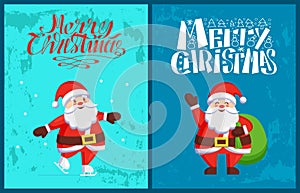 Santa Claus Winter Holidays Adventures Vector