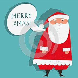 Santa Claus wishing Merry Xmas photo
