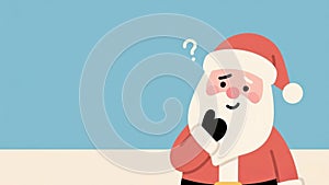 Confused Cartoon Santa Claus