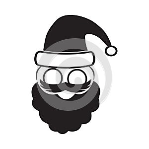 santa clause face. Vector illustration decorative design
