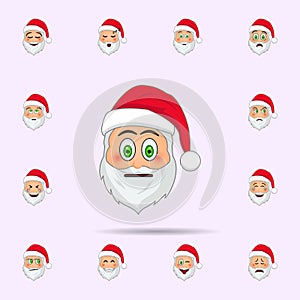 Santa Clause in indifference emoji icon. Santa claus Emoji icons universal set for web and mobile