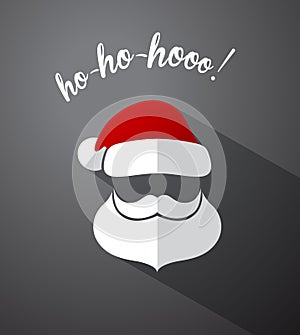 Santa Clause simple head with moustache, beard