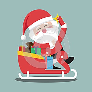 Santa Clauses sleigh for christmas character