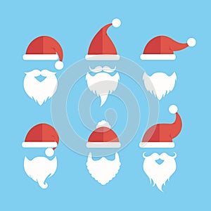 Santa Clauses vector set for christmas