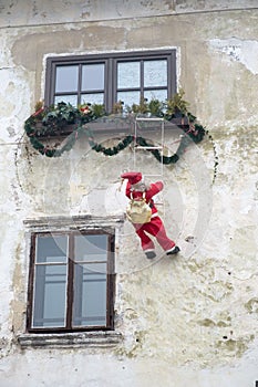 Santa Climbing