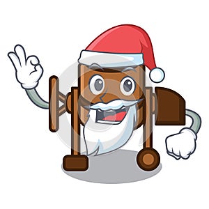 Santa concrete mixer mascot cartoon