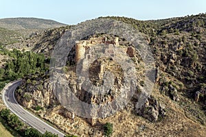 Santa Croche Castle is a medieval castle built on the site of Santa Croche, on the outskirts of the town of Albarracin, province photo