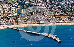 Santa Cruz Beach Aerial View