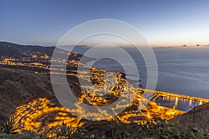 Santa Cruz de La Palma at sunrise. Canary islands