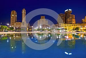 Santa Cruz de Tenerife at Plaza de Espana night