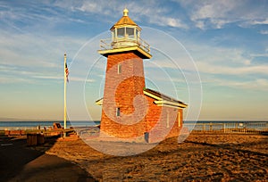 Santa Cruz lighthouse at sunset