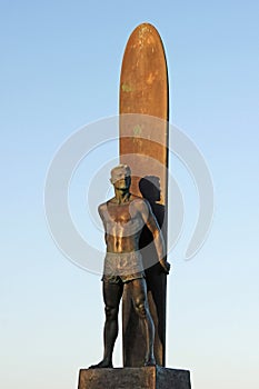 Santa Cruz Surfer Statue in California