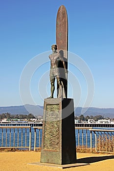 Santa Cruz Surfer Statue in California