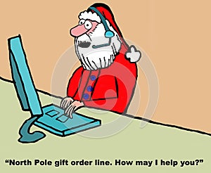 Santa is Customer Service Rep