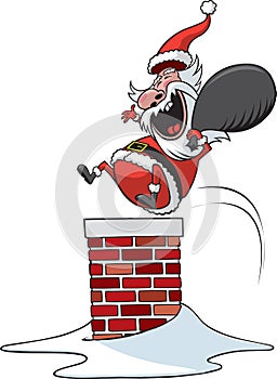 Santa down the chimney