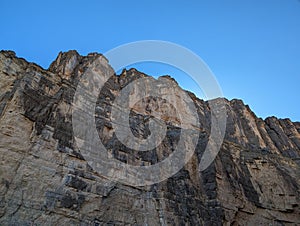 Santa Elena Canyon in the daylight in Big Bend National Park Rio Grande