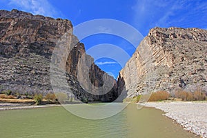 Santa Elena Canyon and Rio Grande river, Big Bend National Park, USA