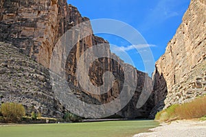 Santa Elena Canyon and Rio Grande river, Big Bend National Park, USA